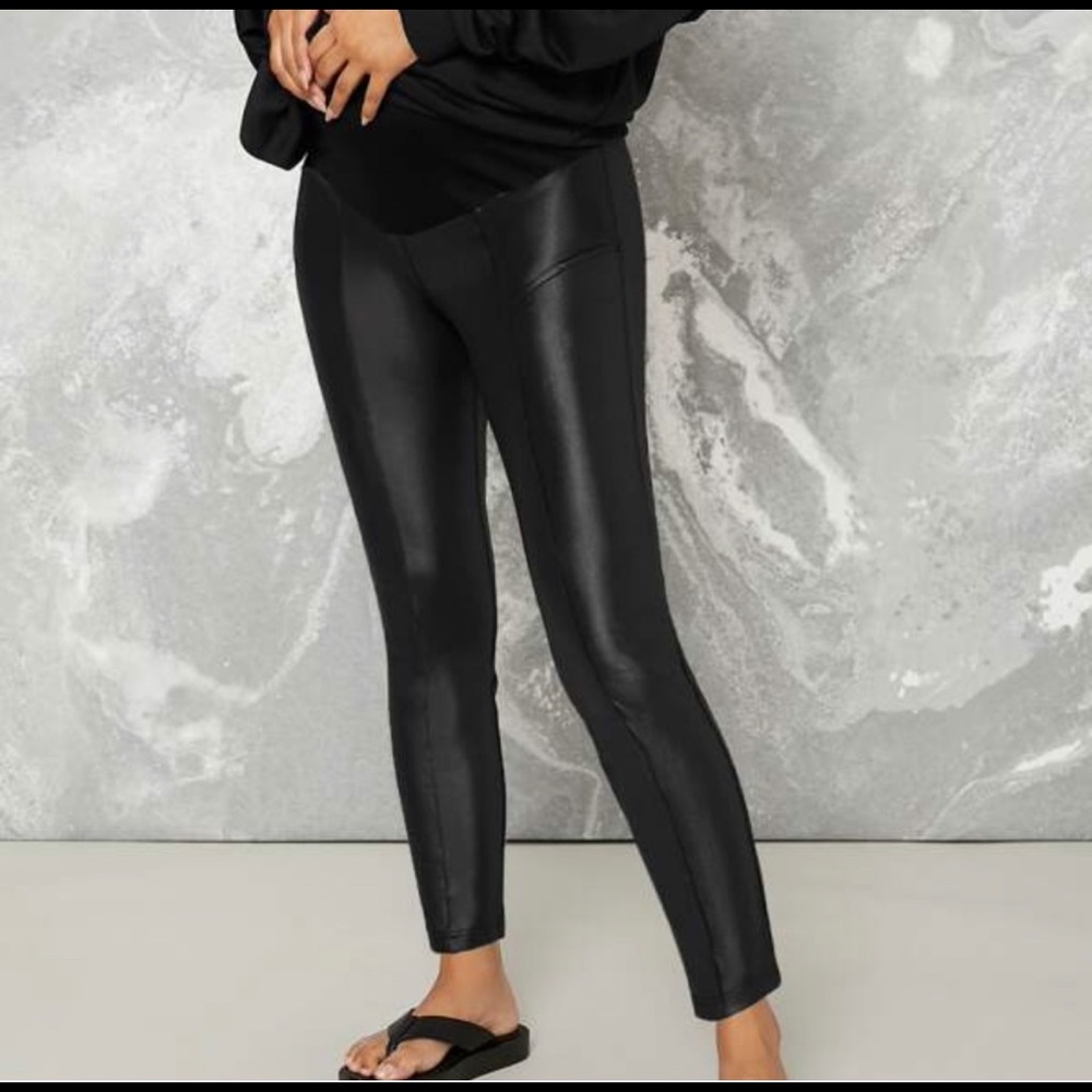 MATERNITY leggings black spanx style solid basic - Picture 4 of 6